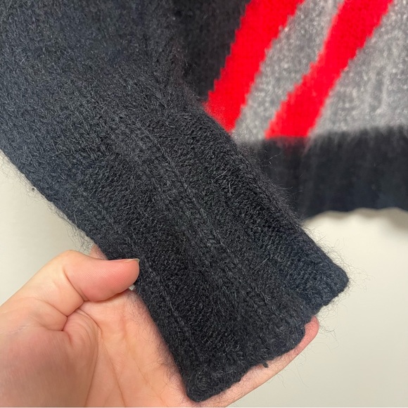 SEMPLICE 90’s Vintage Silk Angora Blend Abstract Pullover Sweater Size M - Picture 4 of 12